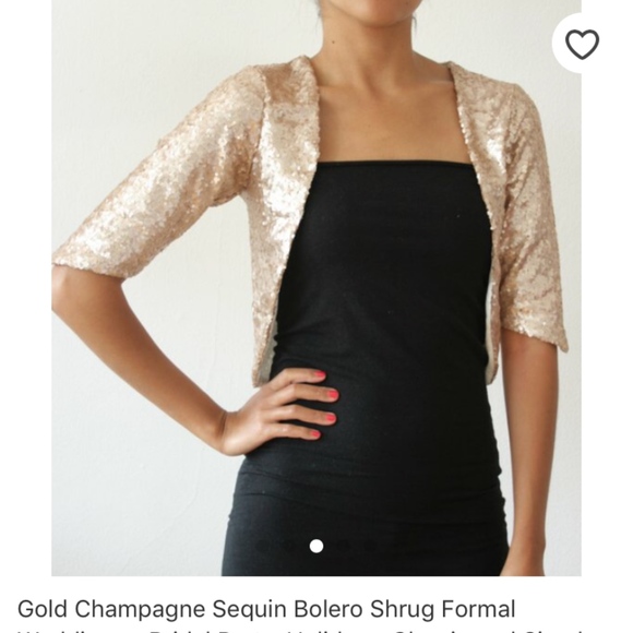 Kuyalan Tops - Sequin bolero shrug-runs small